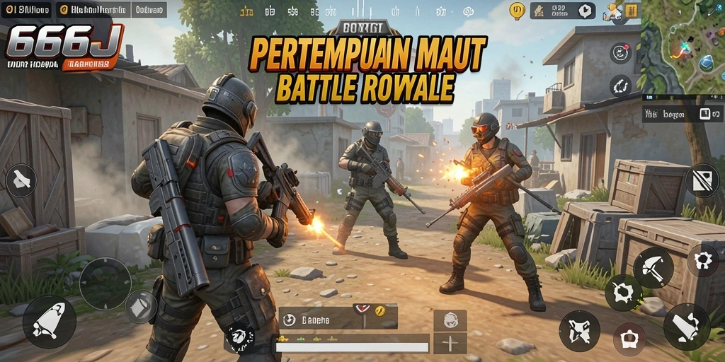 Gameplay seru dan menegangkan dalam pertempuran Battle Royale.