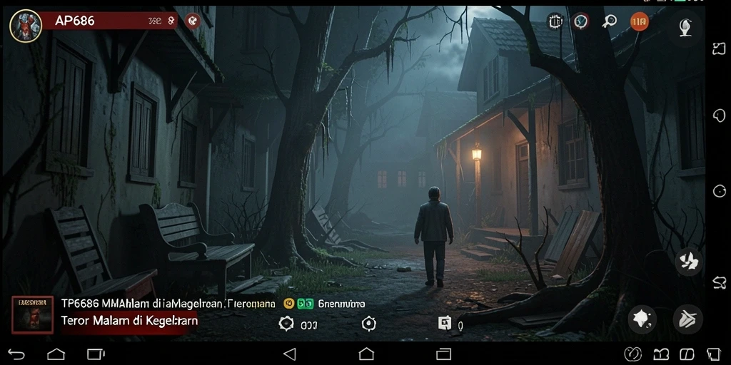 Screenshot dari gameplay AP686 yang menampilkan suasana Horror yang menegangkan.