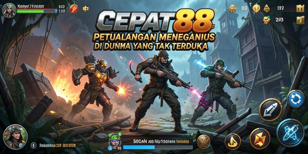 Tampilan gameplay menegangkan dalam petualangan CEPA88.