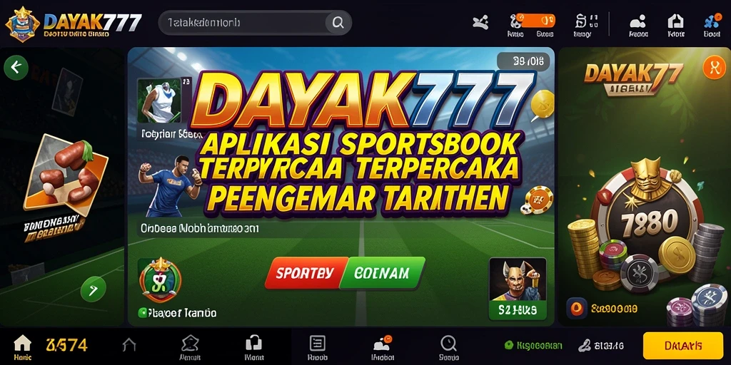 Tampilan menarik dari aplikasi Sportsbook DAYAK777 saat permainan berlangsung.