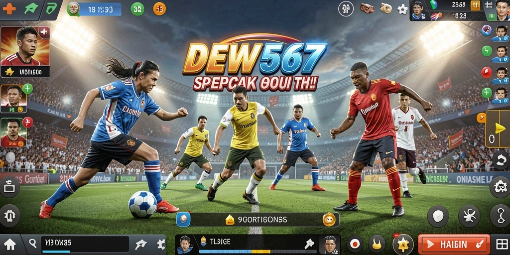 Screenshot DEWI567 menampilkan tampilan antarmuka taruhan olahraga yang menarik.