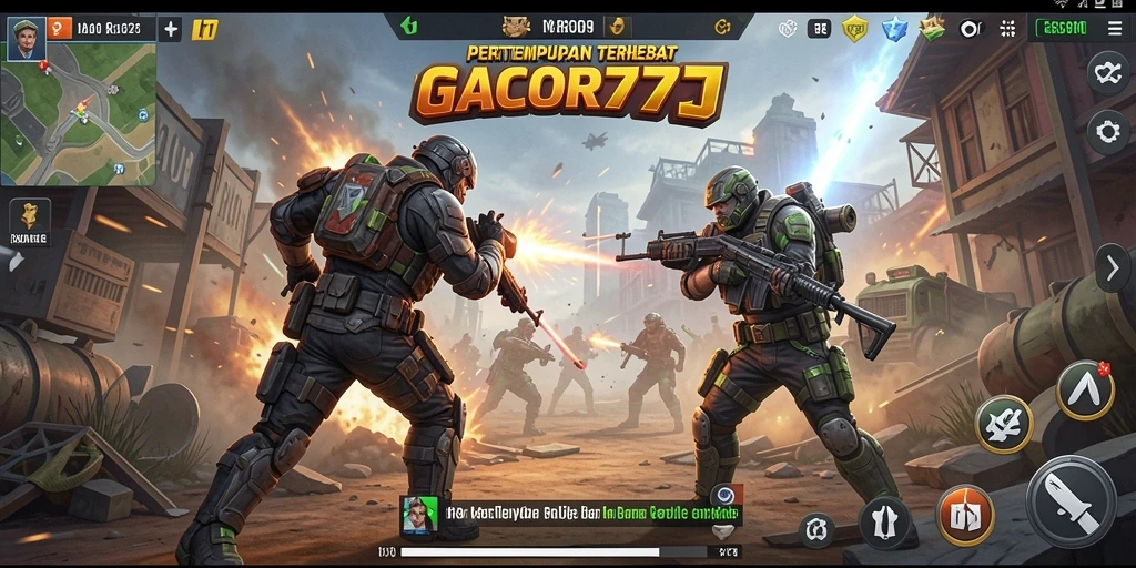 Screenshot GACOR777 menampilkan aksi seru dalam game Battle Royale.