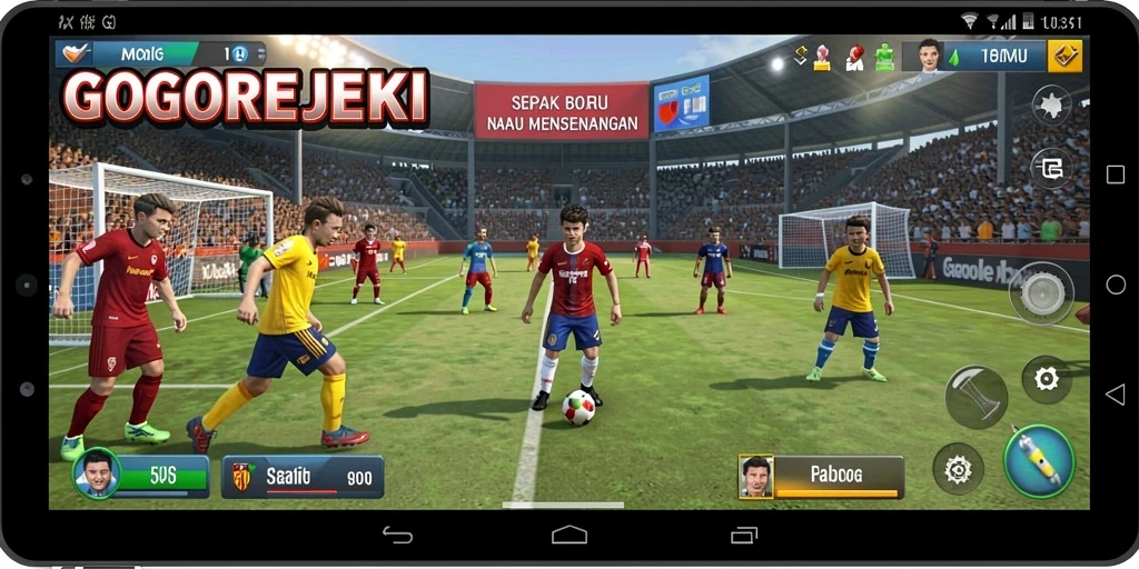 Tampilan gameplay GOGOREJEKI yang seru dan mendebarkan.