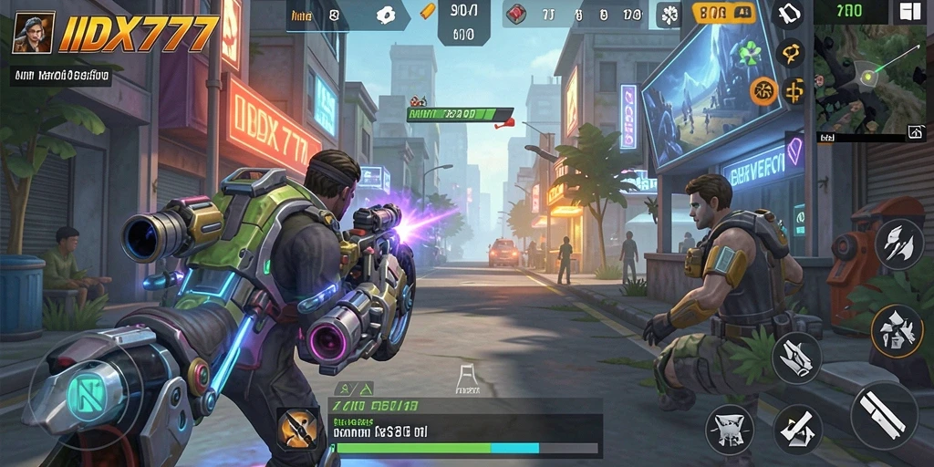 Tangkapan layar utama IDX777 menampilkan gameplay simulasi yang seru dan interaktif.