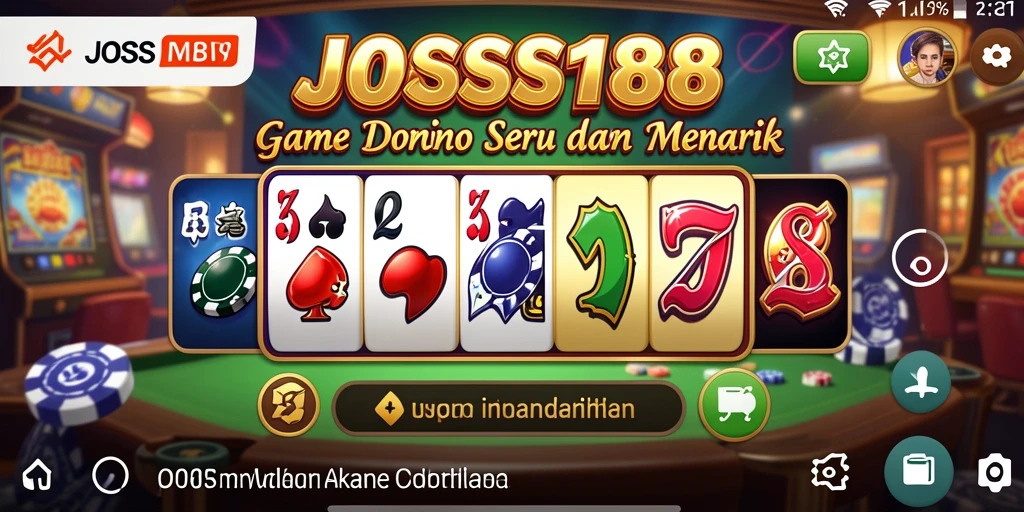 Tampilan gameplay seru di JOSS188 dengan berbagai mode permainan Domino.