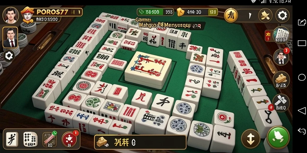 Tampilan menarik dari gameplay Mahjong di POROS77.