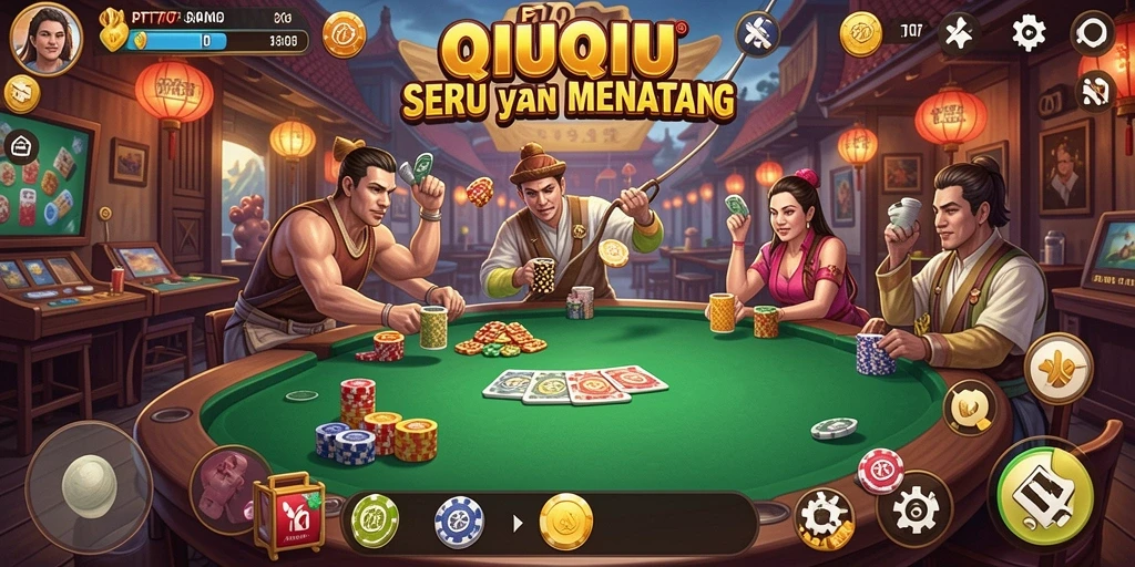 Tampilan menarik dari gameplay PT707 saat bermain QiuQiu.