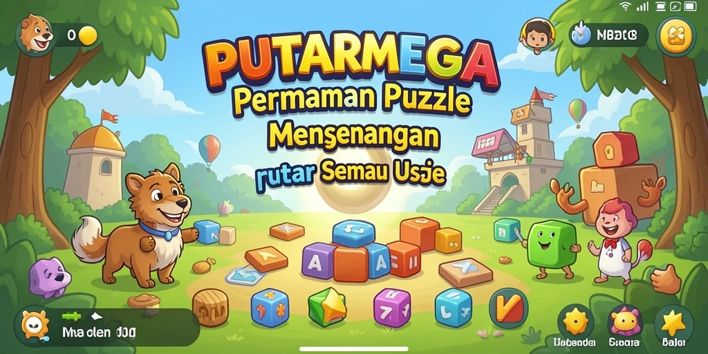 Tampilan gameplay seru PUTARMEGA dengan berbagai teka-teki.