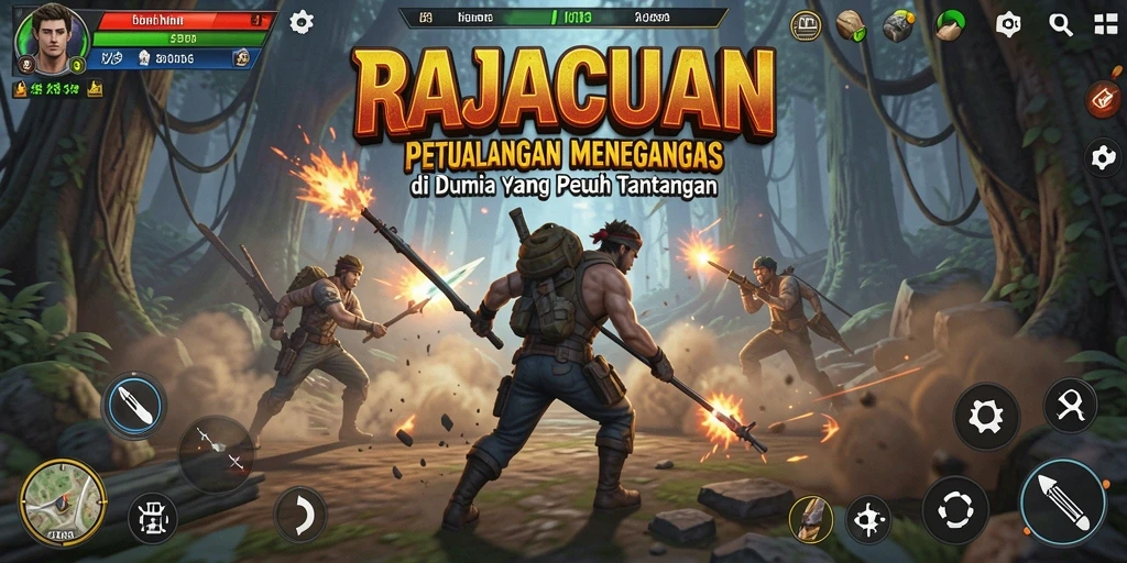 Tangkapan layar RAJACUAN menampilkan aksi gameplay yang seru dan menantang.