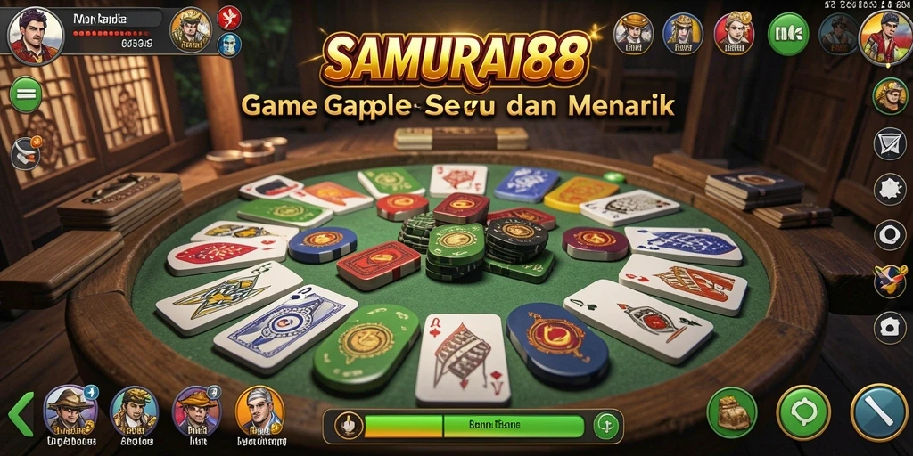 Tampilan gameplay Gaple yang seru dan interaktif di SAMURAI88.
