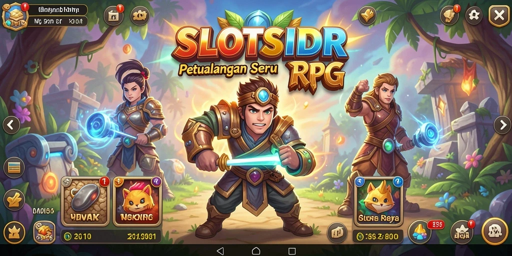Tampilan gameplay SLOTSIDR yang menggambarkan pertempuran epik.