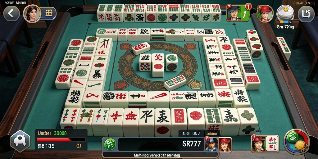 Screenshot gameplay SR777 yang menampilkan keseruan permainan Mahjong.