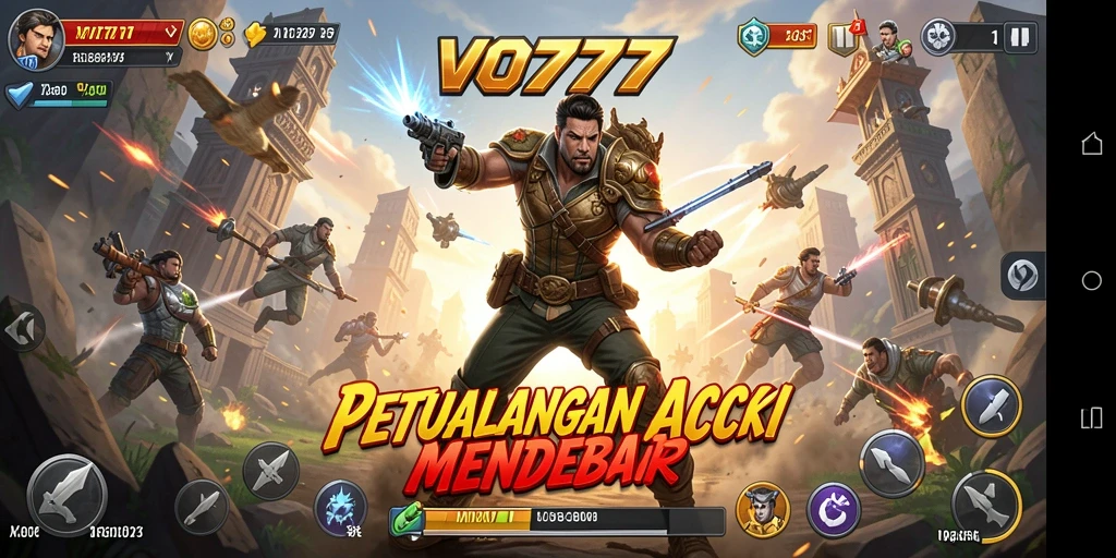 Menampilkan aksi mendebarkan dalam gameplay VO777.