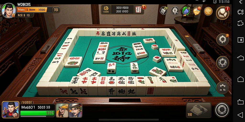 Screenshot gameplay WDBOS menampilkan aksi seru permainan Mahjong.