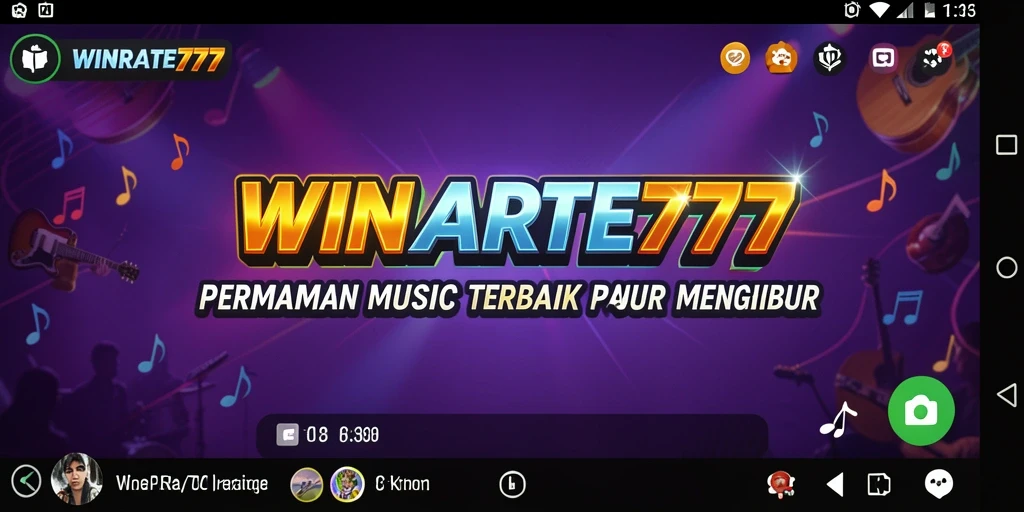 Tampilan gameplay WINRATE777 yang menarik dan interaktif dengan banyak pilihan musik.